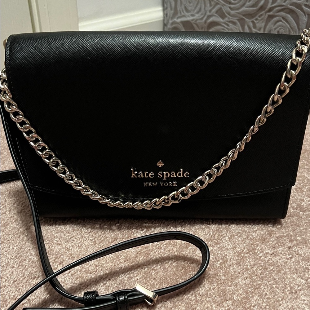 Kate Spade Black Crossbody with Chain Strap